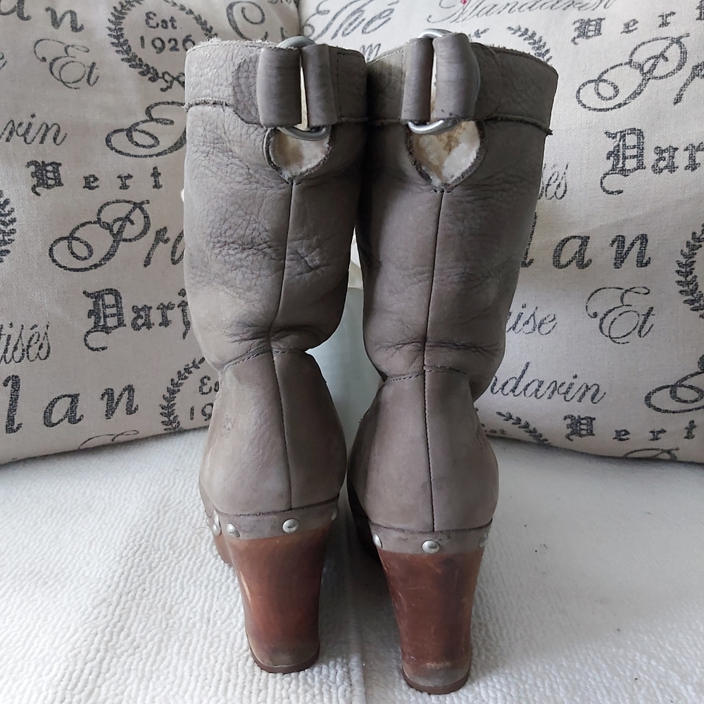 UGG Clogs Boots in Taupe - Women's Wedge Boot - Picture 4 of 16